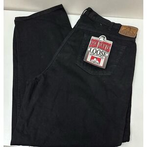 Vtg Ben Davis Loose Black Denim Baggy Skate Jeans Men 42 X 32 Made USA NEW NOS